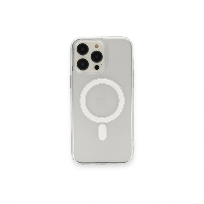 Apple İphone 14 Pro Max Kılıf Matte Şeffaf Magneticsafe - Şeffaf