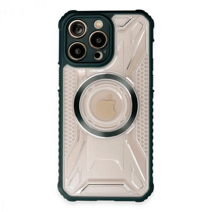 Apple İphone 14 Pro Max Kılıf Prag Magneticsafe Kapak - Koyu Yeşil