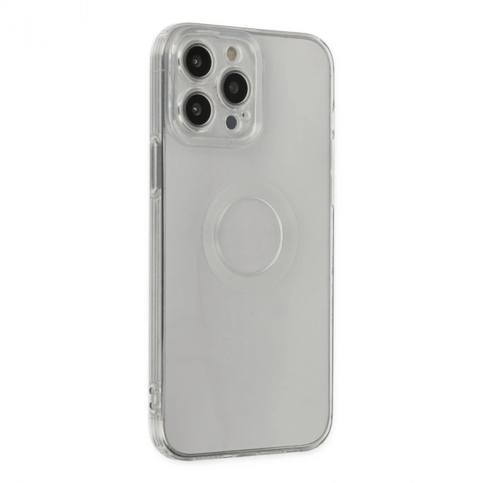Apple İphone 14 Pro Max Kılıf Santa Lens Silikon - Şeffaf