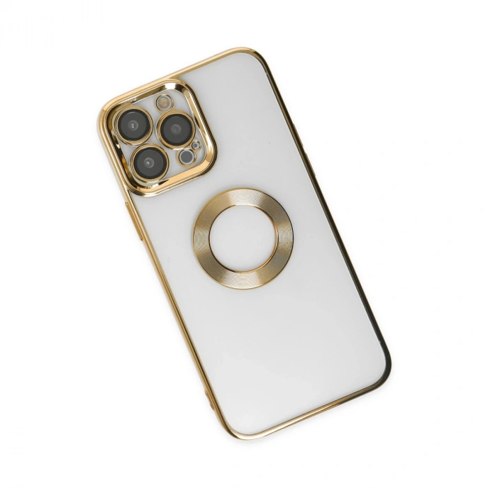Apple İphone 14 Pro Max Kılıf Slot Silikon - Gold