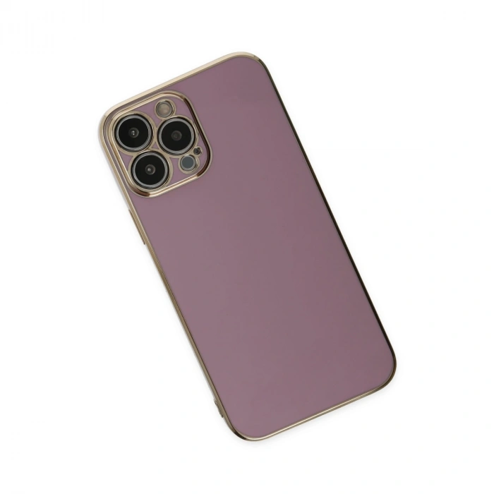 Apple İphone 14 Pro Max Kılıf Volet Silikon - Mor