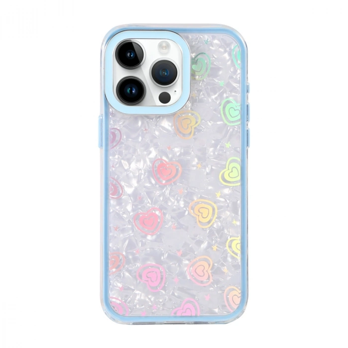 Apple İphone 14 Pro Max Lumi Desenli Kapak - Mavi