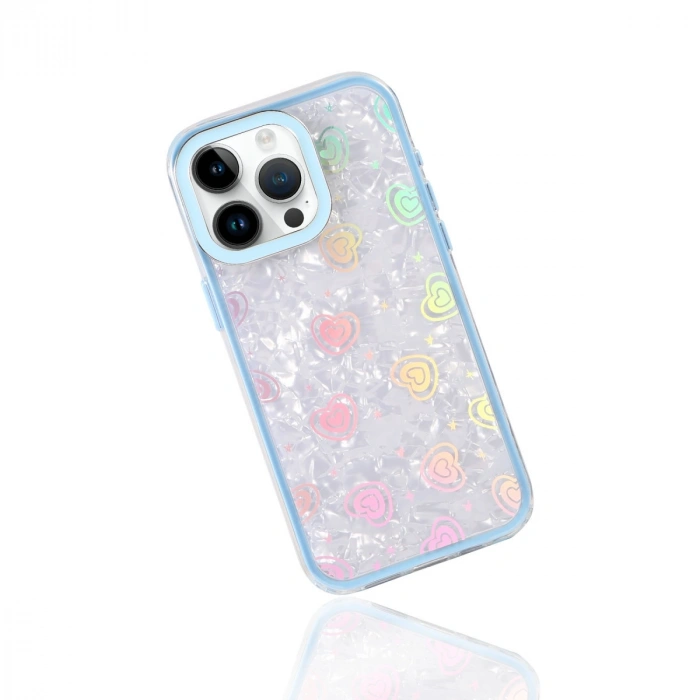 Apple İphone 14 Pro Max Lumi Desenli Kapak - Mavi