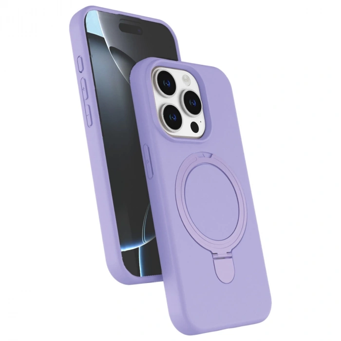 Apple İphone 14 Pro Max Regal Magsafe Standlı Kapak - Lila