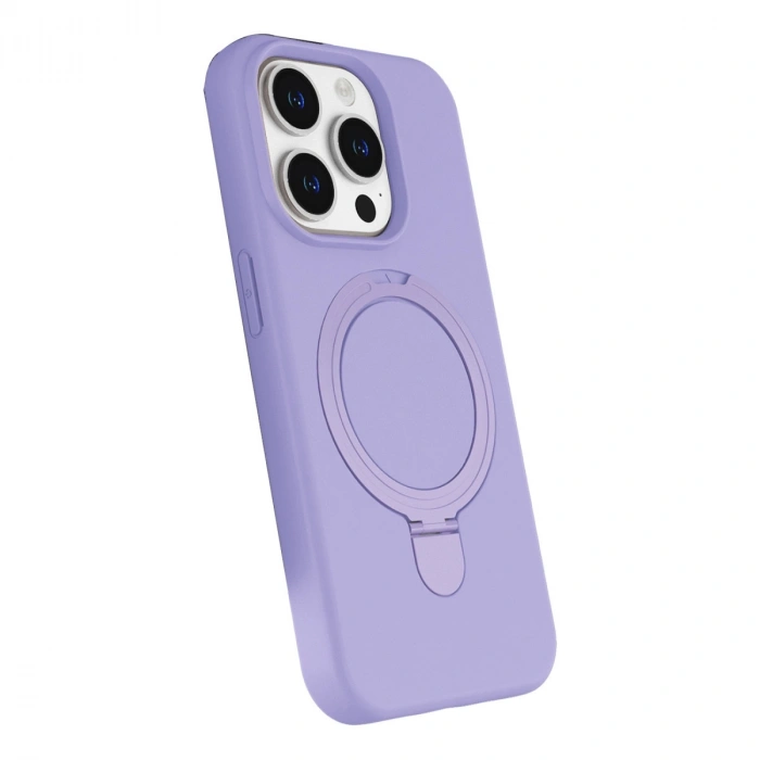 Apple İphone 14 Pro Max Regal Magsafe Standlı Kapak - Lila