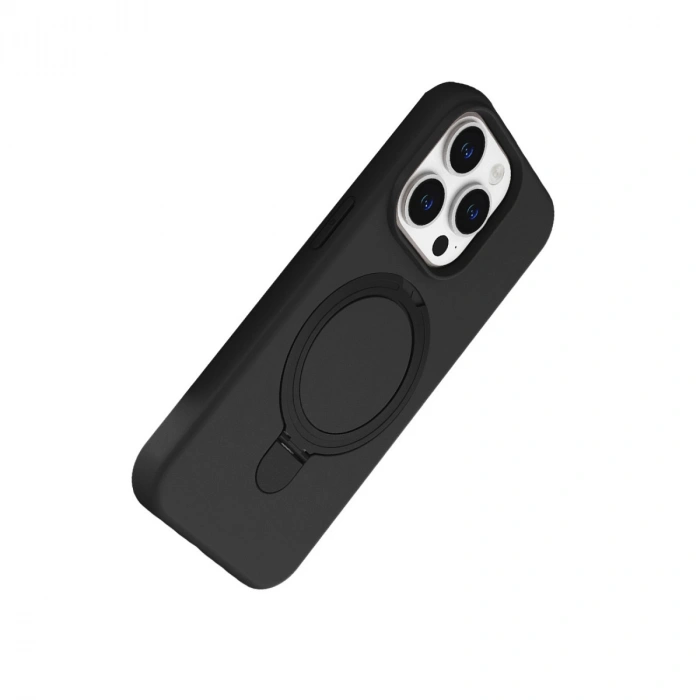 Apple İphone 14 Pro Max Regal Magsafe Standlı Kapak - Siyah