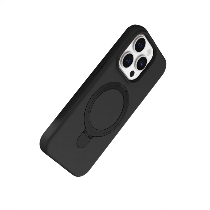 Apple İphone 14 Pro Max Regal Magsafe Standlı Kapak - Siyah