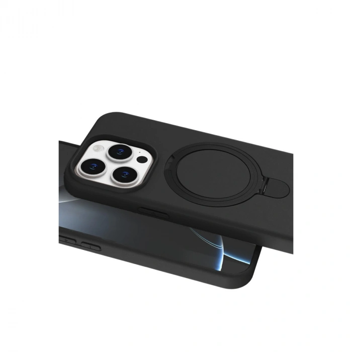 Apple İphone 14 Pro Max Regal Magsafe Standlı Kapak - Siyah