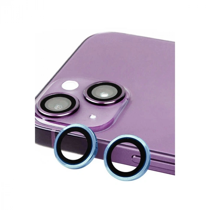 Apple İphone 14 Raze Metal Kamera Lens - Mavi