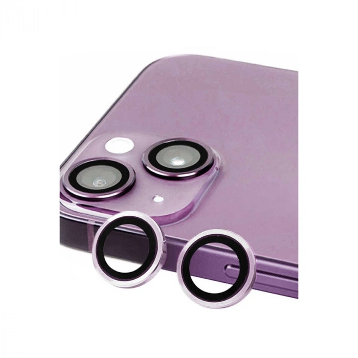 Apple İphone 14 Raze Metal Kamera Lens - Mor