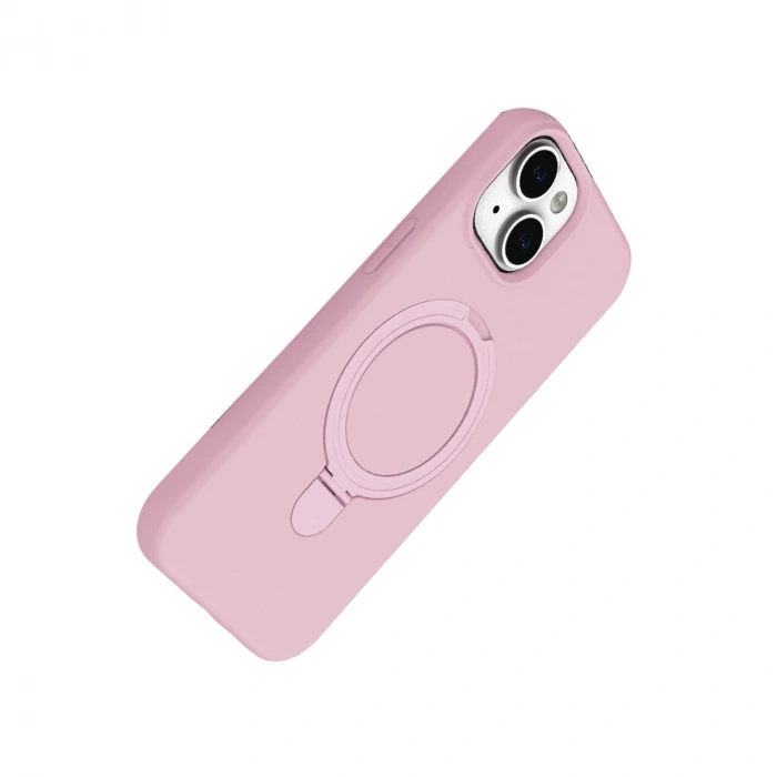 Apple İphone 14 Regal Magsafe Standlı Kapak - Açık Pembe