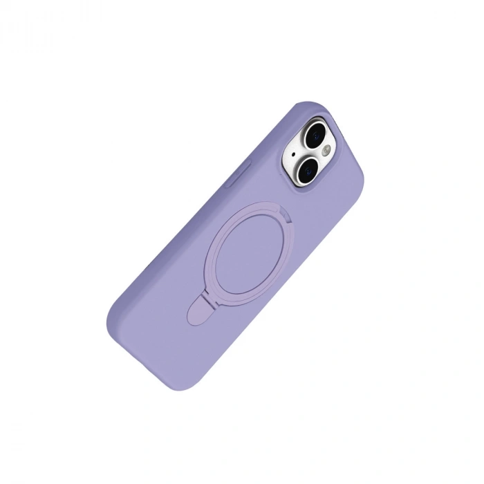Apple İphone 14 Regal Magsafe Standlı Kapak - Lila