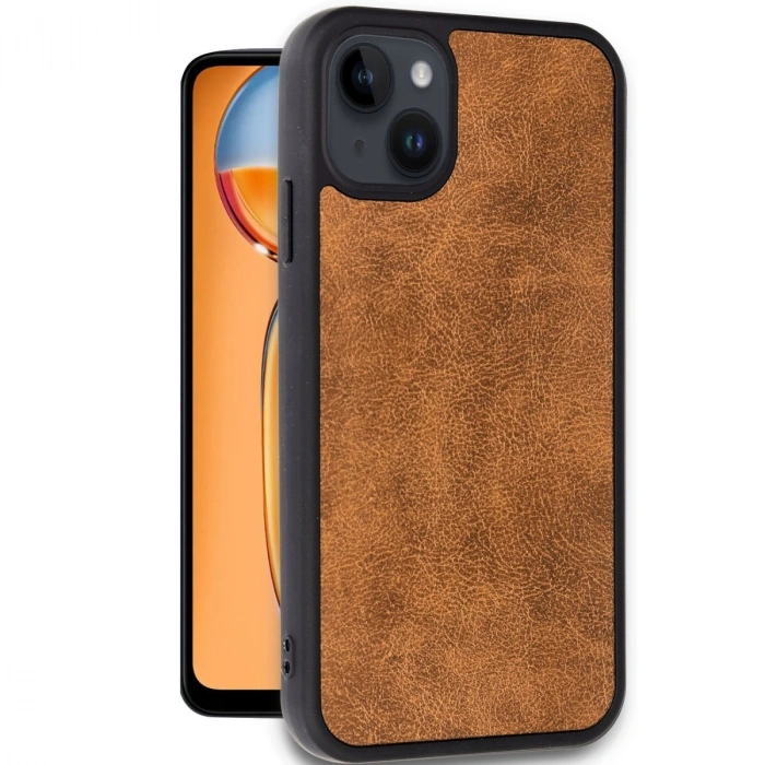 Apple İphone 15 Kılıf Aras Deri Kapak - Taba