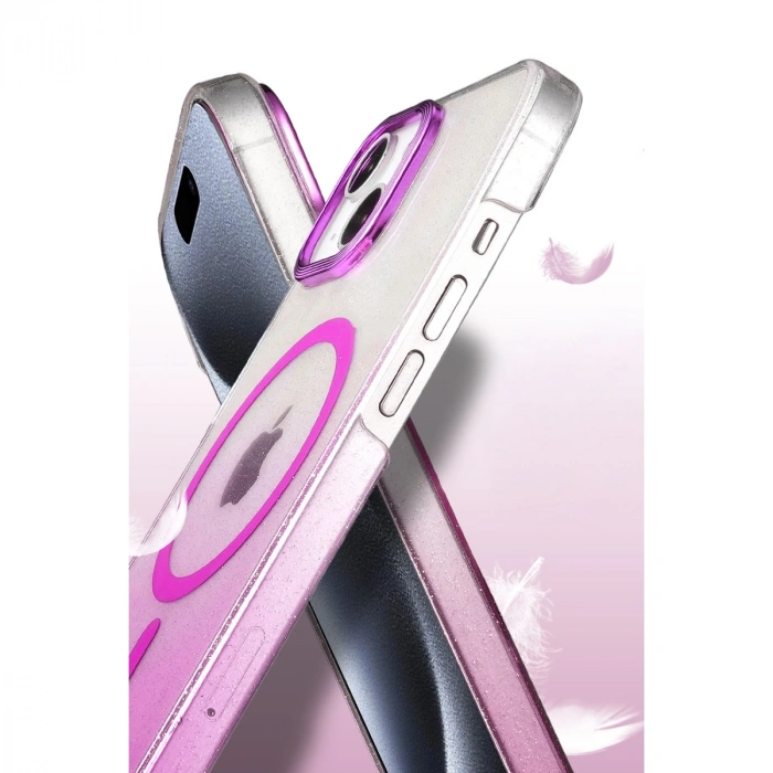 Apple İphone 15 Plus Glossy Magsafe Kapak - Siyah