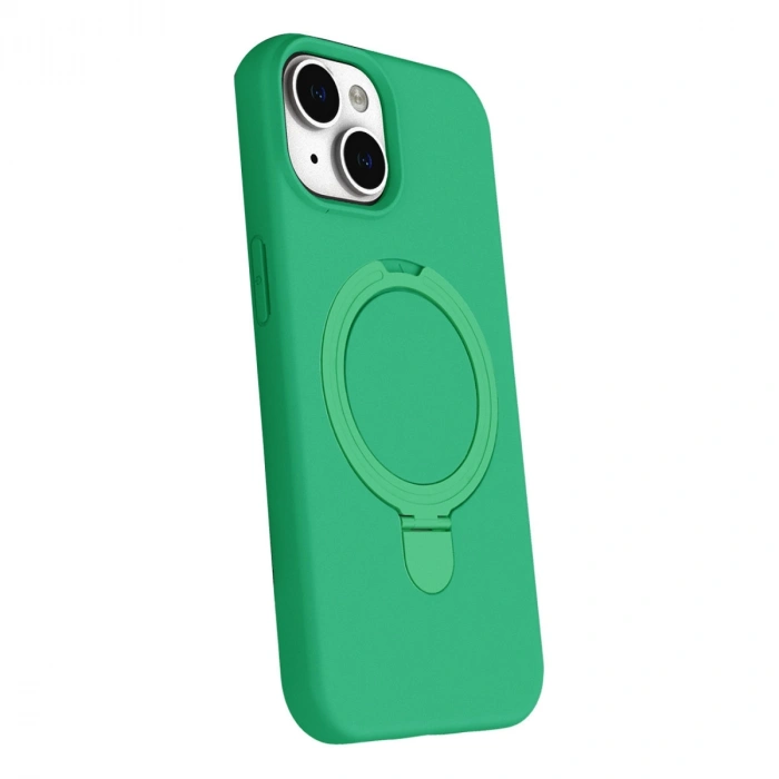 Apple İphone 15 Plus Regal Magsafe Standlı Kapak - Yeşil