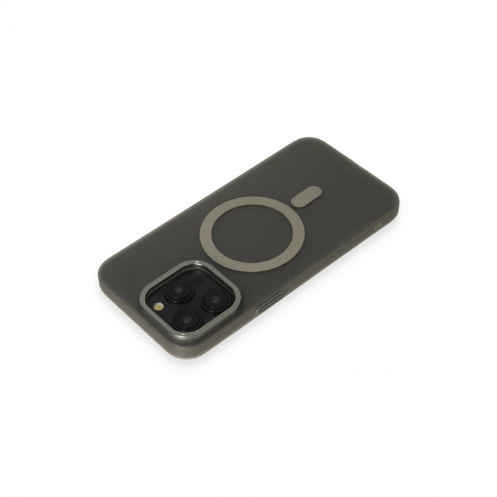 Apple İphone 15 Pro Kılıf Lodos Magneticsafe Mat Kapak - Titan Gri
