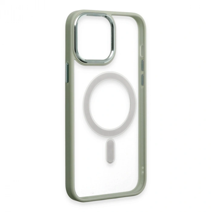 Apple İphone 15 Pro Kılıf Room Magneticsafe Silikon - Su Yeşili