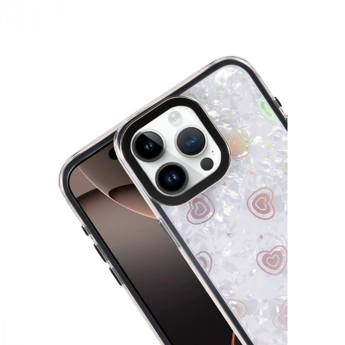 Apple İphone 15 Pro Lumi Desenli Kapak - Siyah