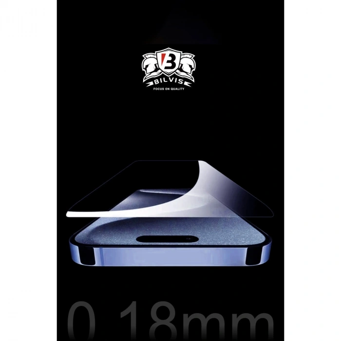 Apple İphone 15 Pro Max Bilvis 0.18mm Plus Cam Ekran Koruyucu