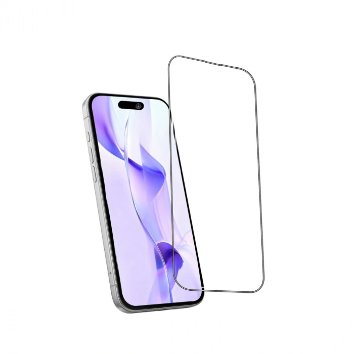 Apple İphone 15 Pro Max Bilvis 5in1 3d Magic Cam Ekran Koruyucu - Siyah