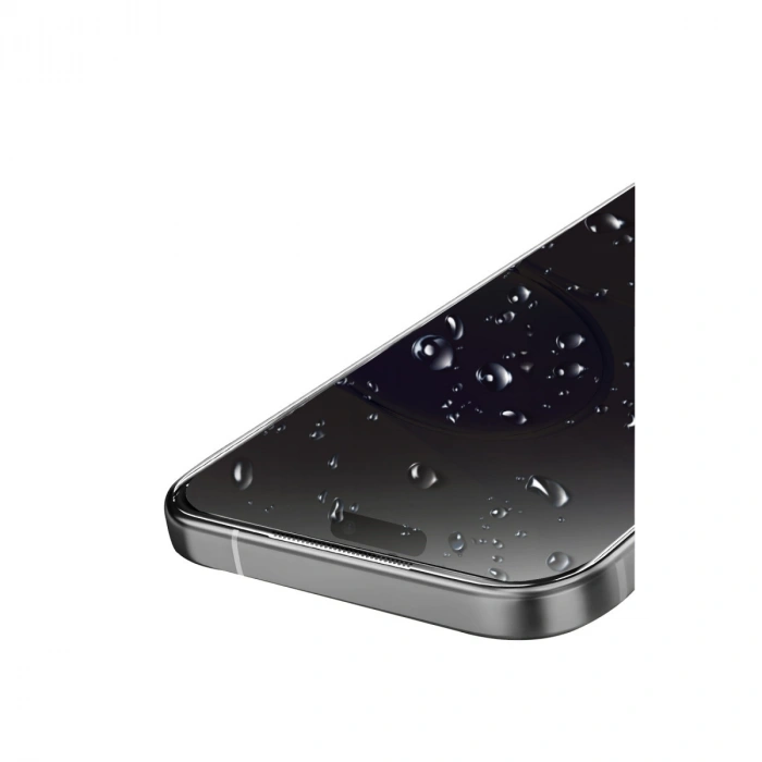 Apple İphone 15 Pro Max Bilvis 5in1 5d Magic Hayalet Cam Ekran Koruyucu - Siyah