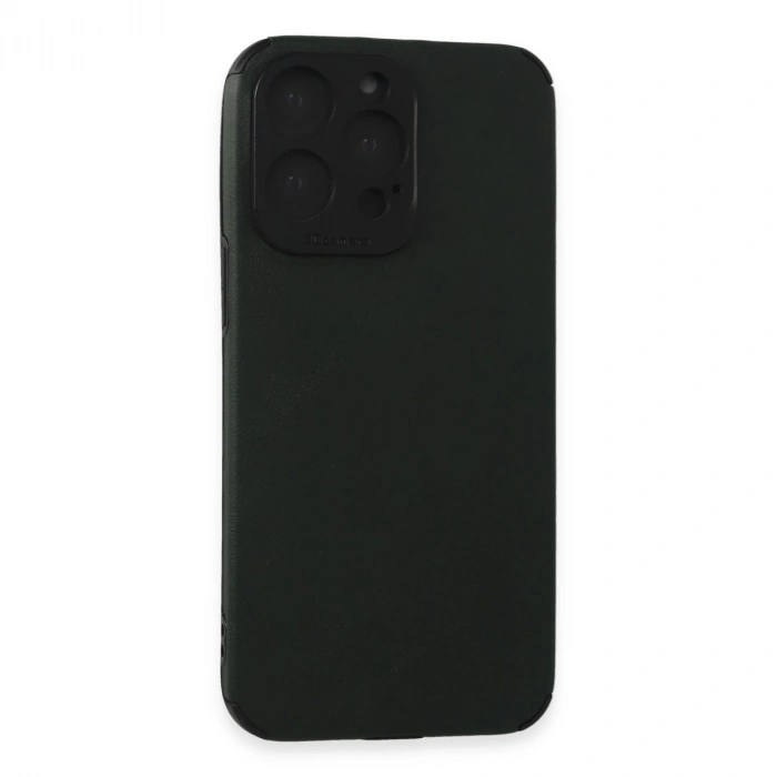 Apple İphone 15 Pro Max Kılıf Loop Deri Silikon - Yeşil