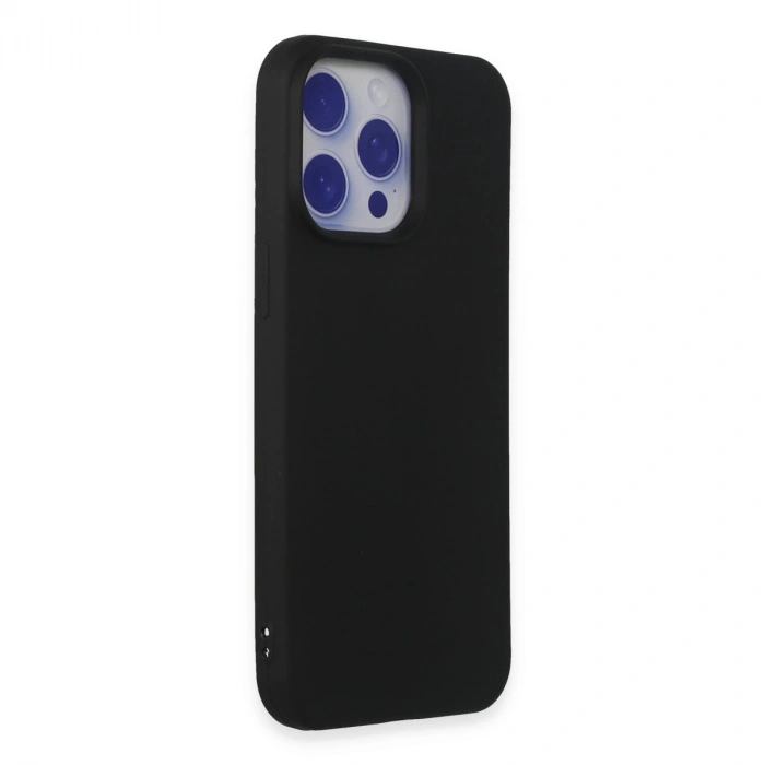 Apple İphone 15 Pro Max Kılıf Nano İçi Kadife Silikon - Siyah
