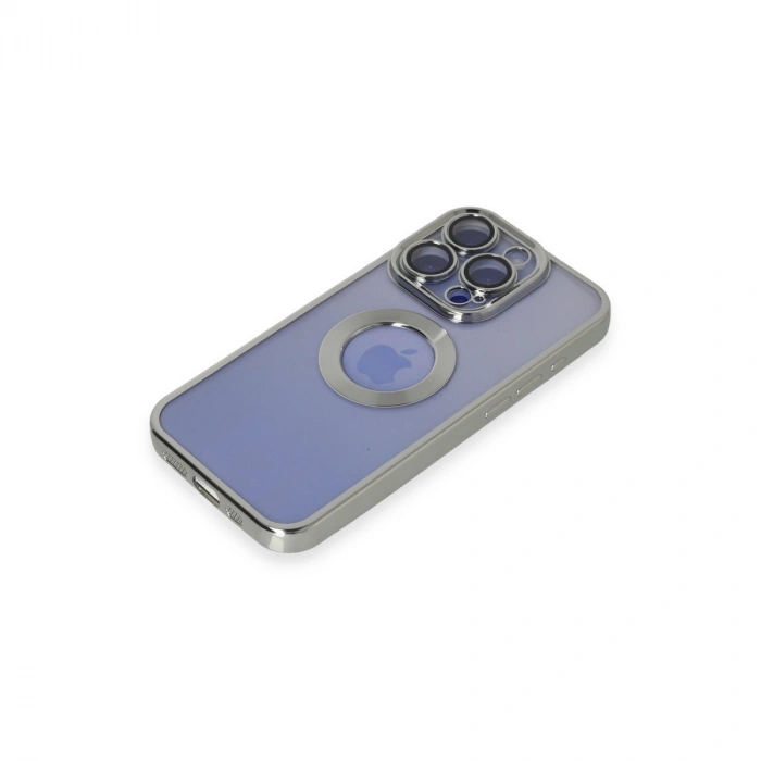 Apple İphone 15 Pro Max Kılıf Slot Silikon - Gümüş