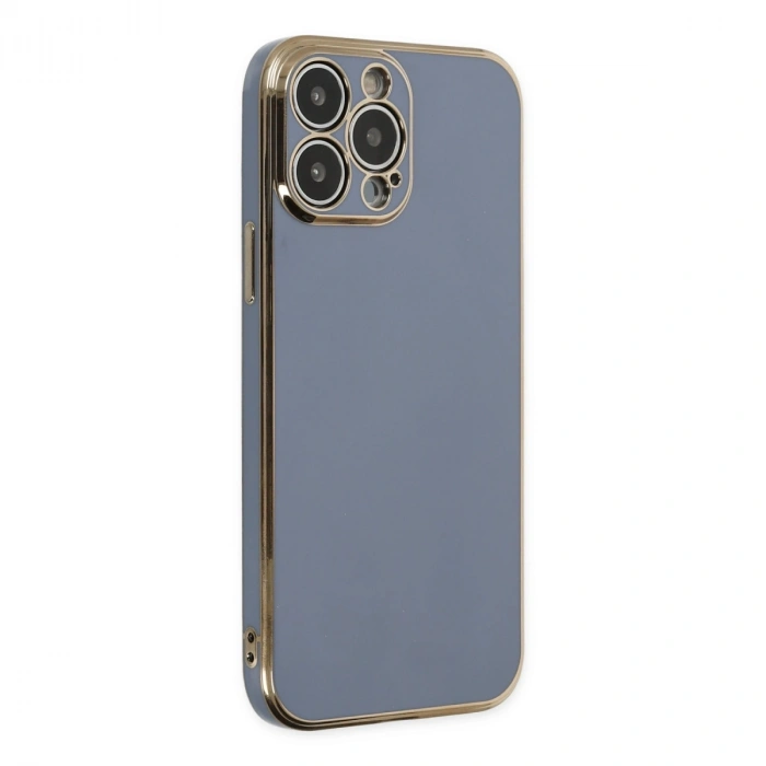 Apple İphone 15 Pro Max Kılıf Volet Silikon - Mavi