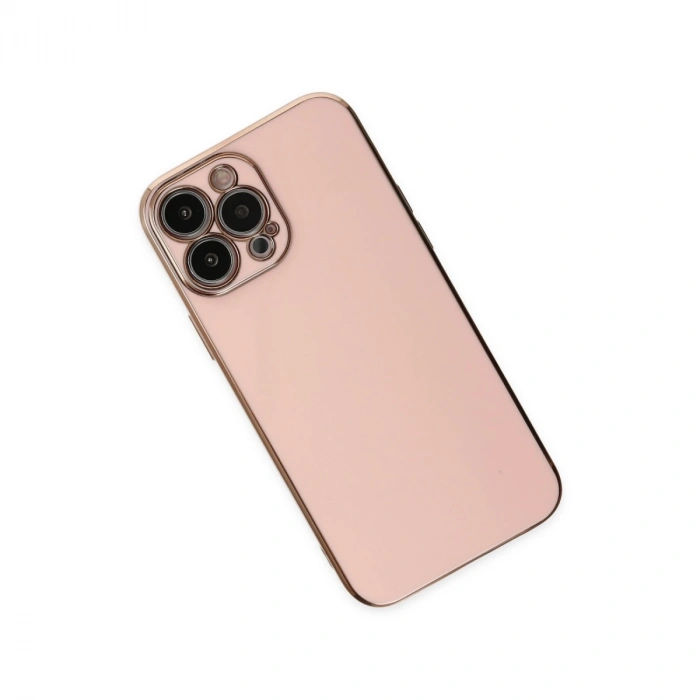 Apple İphone 15 Pro Max Kılıf Volet Silikon - Pembe