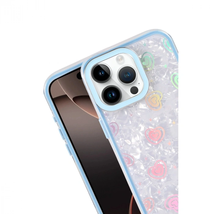 Apple İphone 15 Pro Max Lumi Desenli Kapak - Mavi