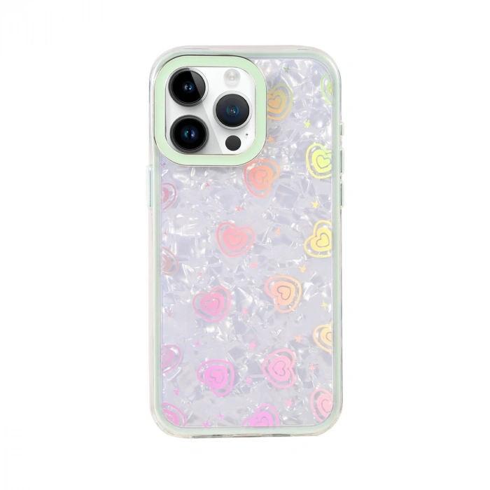 Apple İphone 15 Pro Max Lumi Desenli Kapak - Yeşil