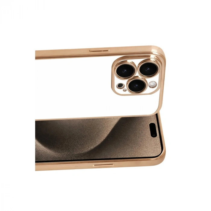 Apple İphone 15 Pro Max Razer Lensli Silikon - Gold