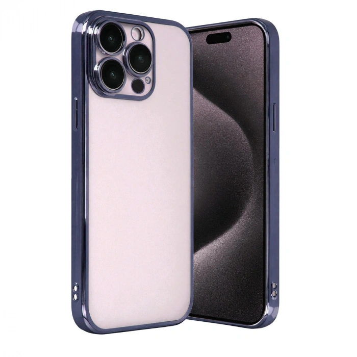 Apple İphone 15 Pro Max Razer Lensli Silikon - Lacivert