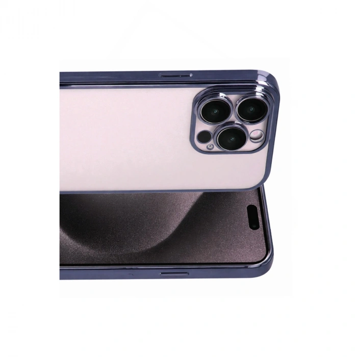 Apple İphone 15 Pro Max Razer Lensli Silikon - Lacivert