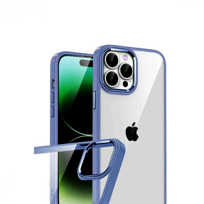 Apple İphone 15 Pro Max Razer Lensli Silikon - Lacivert