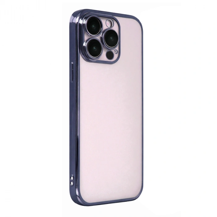 Apple İphone 15 Pro Max Razer Lensli Silikon - Lacivert