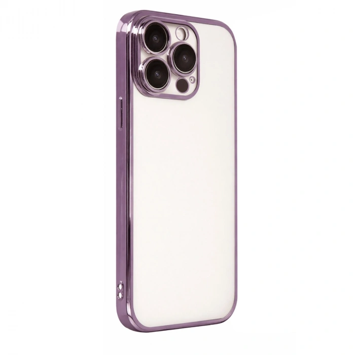 Apple İphone 15 Pro Max Razer Lensli Silikon - Mor