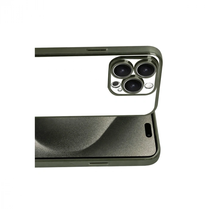 Apple İphone 15 Pro Max Razer Lensli Silikon - Yeşil