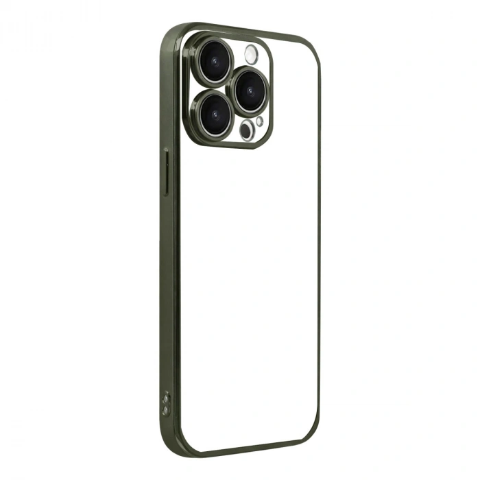 Apple İphone 15 Pro Max Razer Lensli Silikon - Yeşil