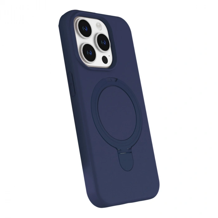 Apple İphone 15 Pro Max Regal Magsafe Standlı Kapak - Lacivert