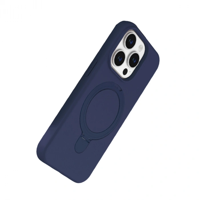 Apple İphone 15 Pro Max Regal Magsafe Standlı Kapak - Lacivert