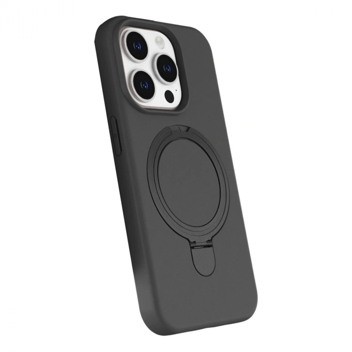 Apple İphone 15 Pro Max Regal Magsafe Standlı Kapak - Titan Gri
