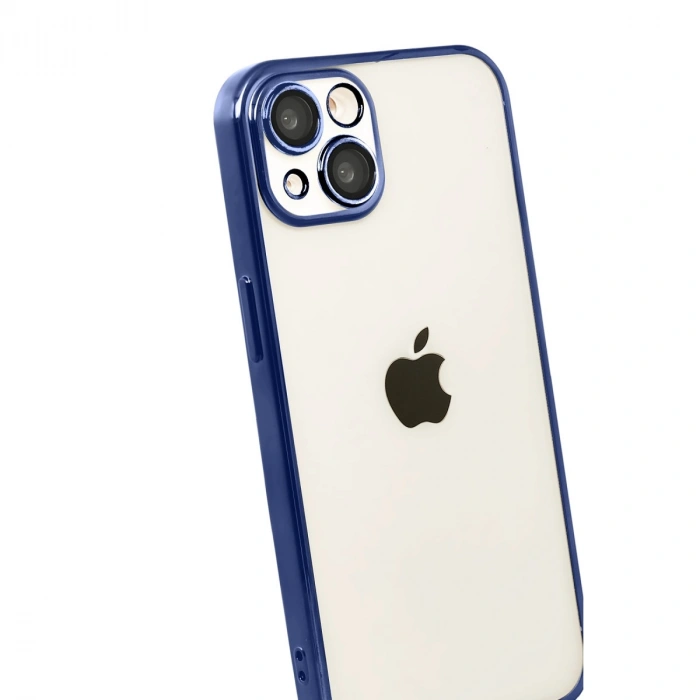 Apple İphone 15 Razer Lensli Silikon - Lacivert