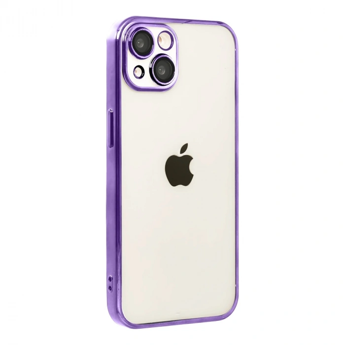 Apple İphone 15 Razer Lensli Silikon - Mor