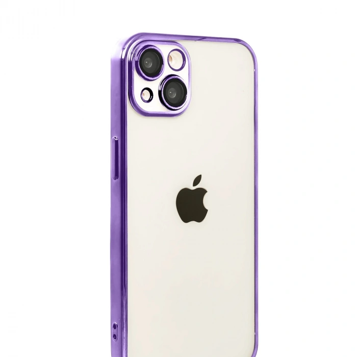 Apple İphone 15 Razer Lensli Silikon - Mor