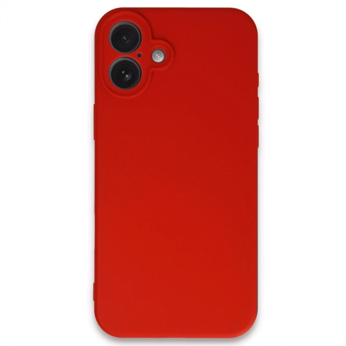 Apple İphone 16 Kılıf First Silikon - Kırmızı