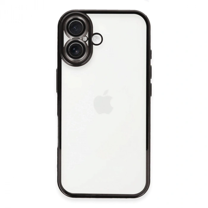 Apple İphone 16 Kılıf Razer Lensli Silikon - Siyah