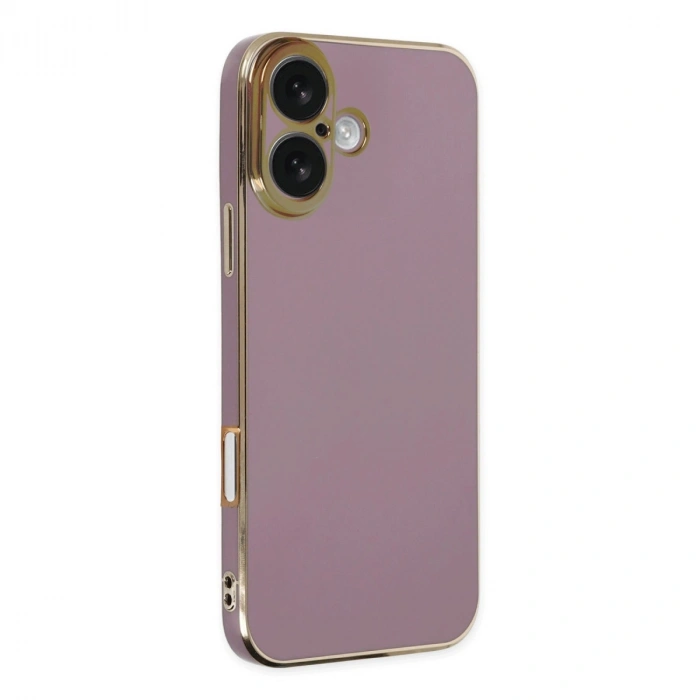 Apple İphone 16 Kılıf Volet Silikon - Mor