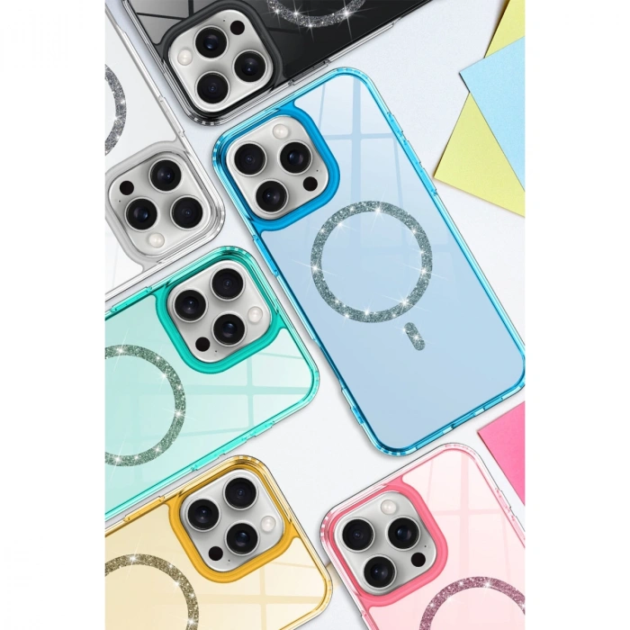 Apple İphone 16 Live Diamond Magsafe Kapak - Siyah